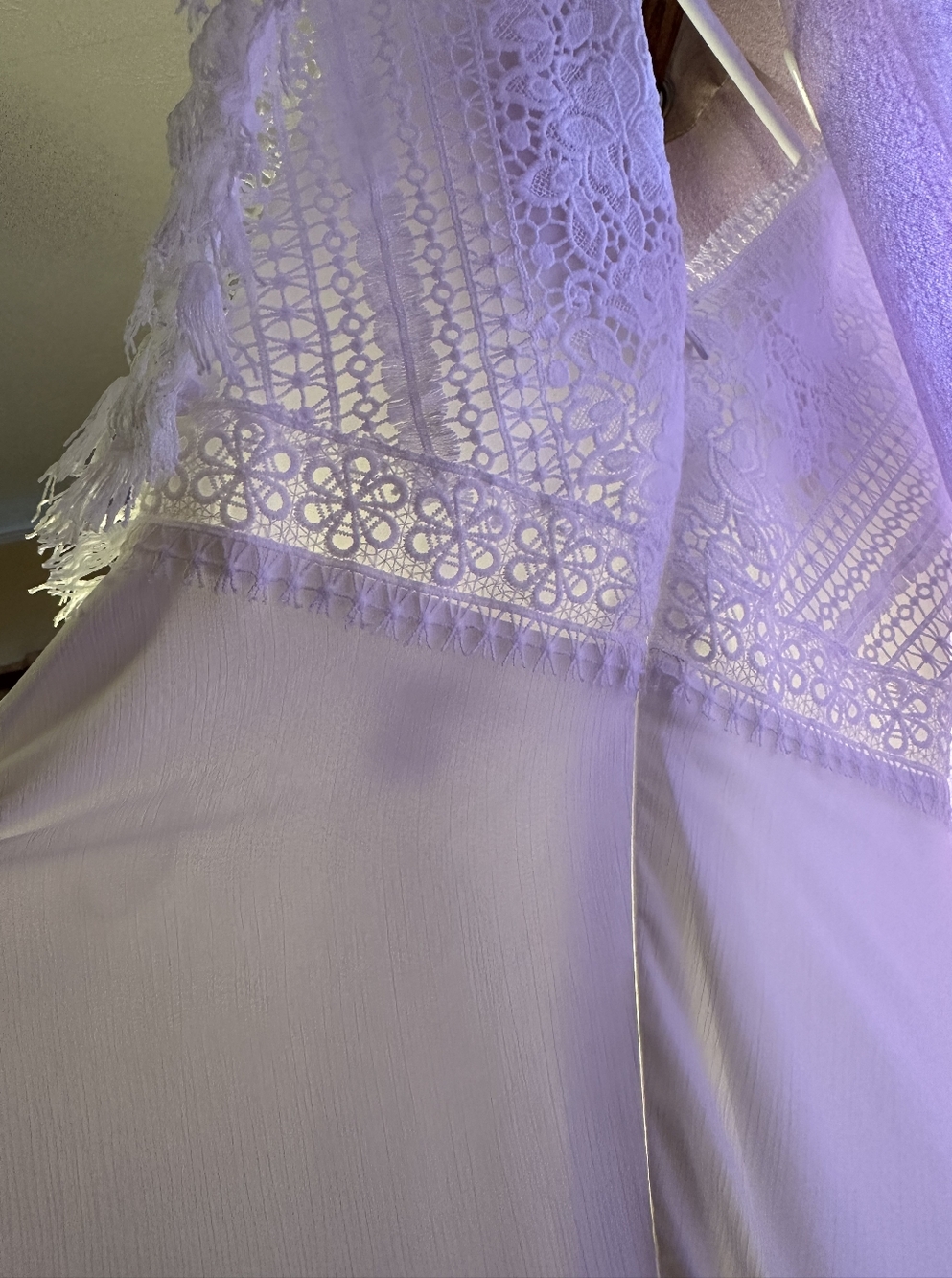 Dorris Wedding White Lace Boho Maxi Dress - Picture 5 of 7